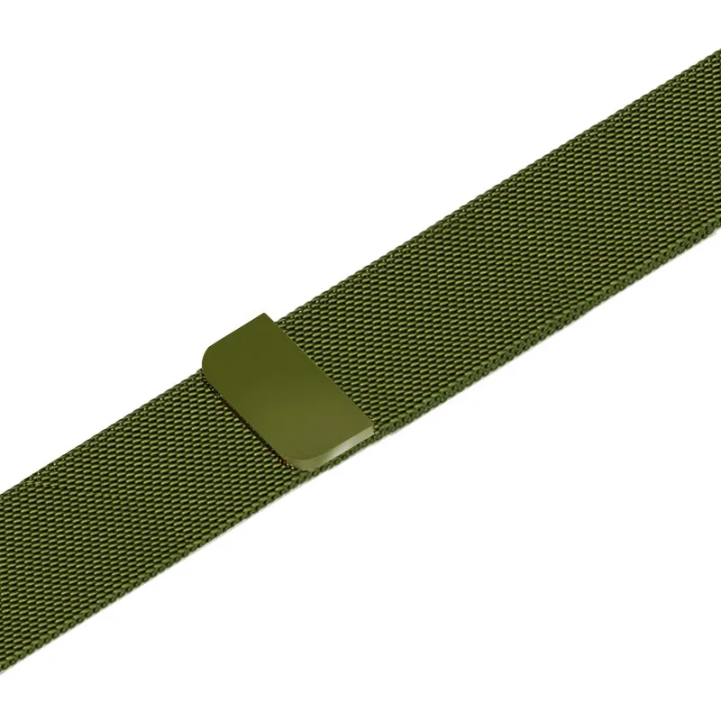 BUMVOR Milanese loop Series 5 4 3 2 1 золотой ремешок для Apple Watch ремешок для iwatch из нержавеющей стали магнитные регулируемые пряжки для ремня - Цвет ремешка: Green