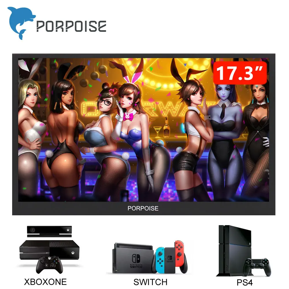 

17.3 inch 1920x1080 Portable LCD Monitor PC HDMI PS3 PS4 Xbo x360 1080P IPS LCD LED Display Monitor for Raspberry Pi