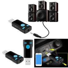 1 ШТ. USB Bluetooth Беспроводной Аудио Aux Музыка Адаптер Приемника Для Наушников Портативные Динамики И Стерео