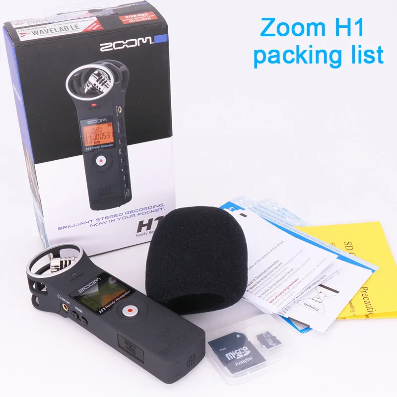 ZOOM H1 H1N Handy Recorder Digital Camera Audio Recorder Interview Recording Stereo Microphone for DSLR Boya BY-M1 Microphone