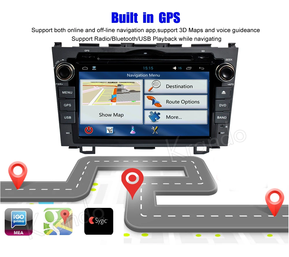 Cheap Krando 8" Android 9.0 car navigation multimedia system for Honda CRV 2006-2011 audio radio gps dvd player WIFI 3G DAB+ 2 Cheap Krando 8" Android 9.0 car navigation multimedia system for Honda CRV 2006-2011 audio radio gps dvd player WIFI 3G DAB+ 2