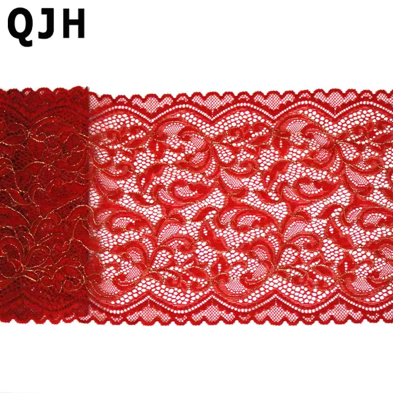 1y 16cm Width Red Elastic Stretch Lace Trim Sewing Craft Diy Garment 