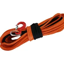 12 мм* 30 м синтетический трос лебедки СВМПЭ с крюком для 4WD/ATV/UTV/SUV