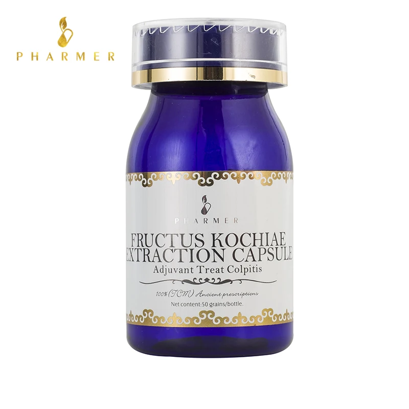 

Pharmer Fructus Kochiae Extraction Capsule, Adjuvant Treat Colpitis, Cure Urinary tract infection, Itching and vaginitis, 50pcs