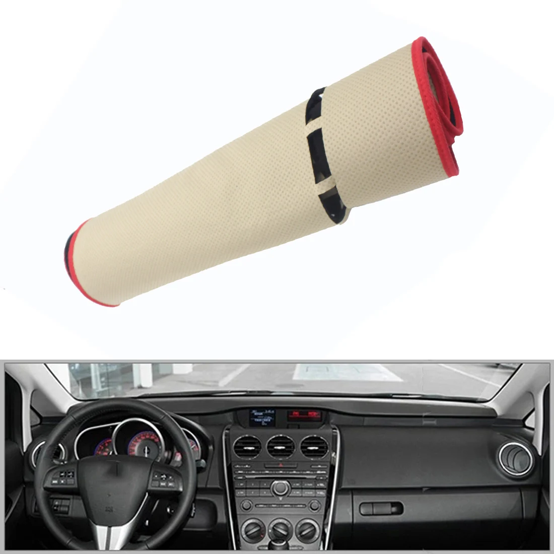 

Dongzhen Fit For Mazda CX-7 2014 Car Dashboard Avoid Light Pad Instrument Platform Desk Cover Mat Silicone Non-skid Back Surface