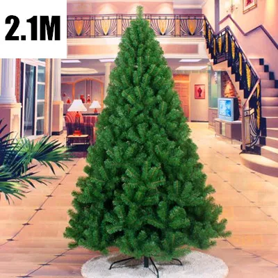 4 размера, Новое поступление, зеленая Рождественская елка, железные ножки, сосна, помещенная на рабочий стол, Рождественское украшение для дома, Рождественская MCC220-25 - Цвет: 2.1M