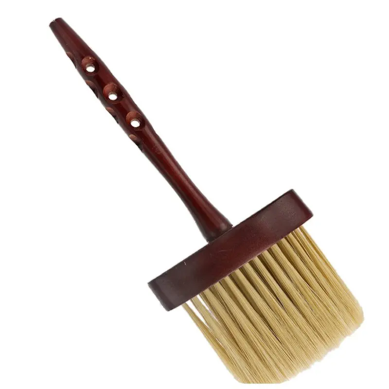 

1Pcs Pro Wooden Handle Hair Cutting Hairdressing Stylist Salon Care Neck Duster Clean Broken Hair Brush Barbers Tools