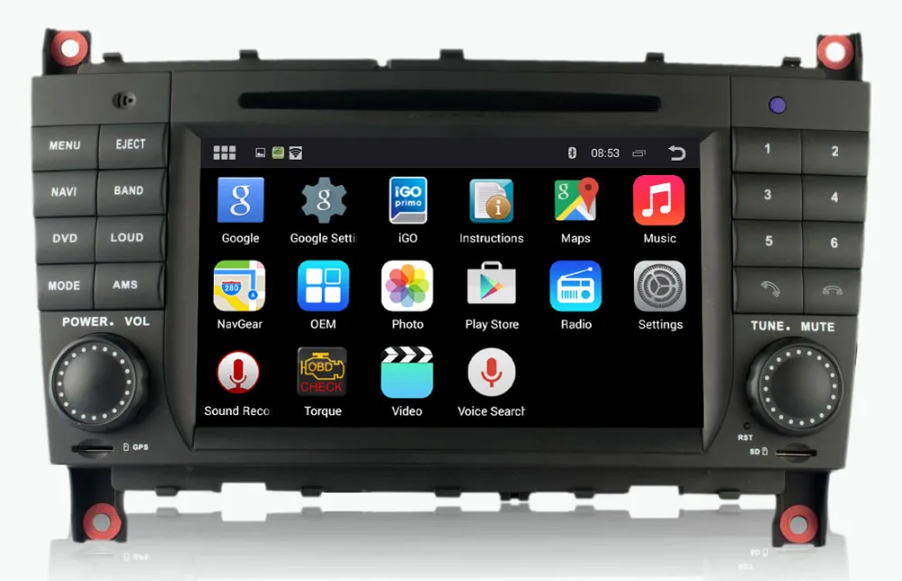 Cheap 2G RAM Quad Core Android 7.1 Car DVD GPS for Mercedes Benz C Class W203 C200 C230 C320 CLK 200 CLK350 CLK500 Car Radio Stereo 1