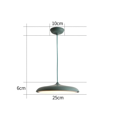 Современный подвесной светильник, датский художественный металлический светодиодный подвесной светильник для гостиной, подвесной светильник для кухни, подвесной светильник, скандинавский светильник - Цвет корпуса: green 250mm