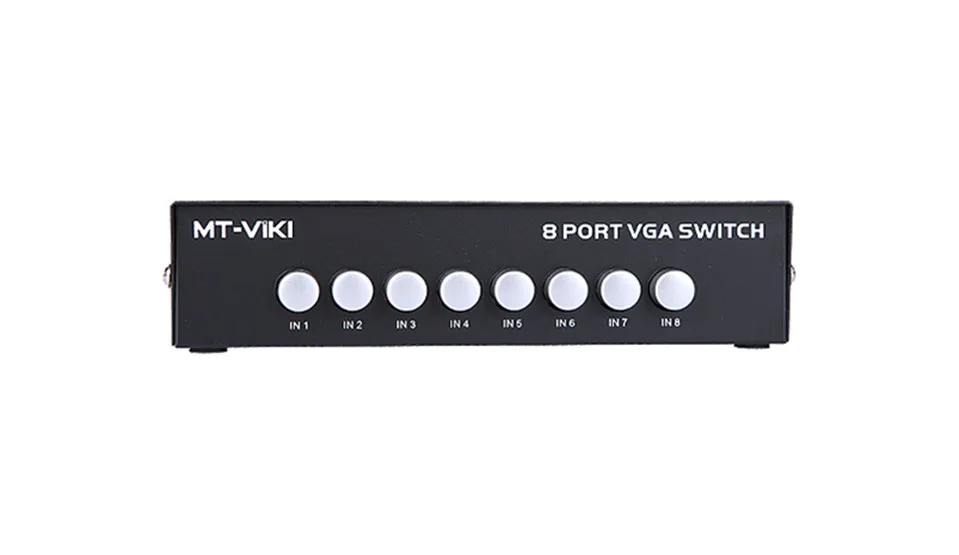 

Original MT-VIKI 8 Port VGA Switch without USB 8 Input 1 Output VGA Video Selector 8 Computers Share One Monitor Maituo MT-15-8H