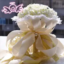 AYiCuthia Индивидуальные Кружева Свадебный букет De Mariage искусственного шелка Роуз Орхидея букет свадебные цветы для невесты S122