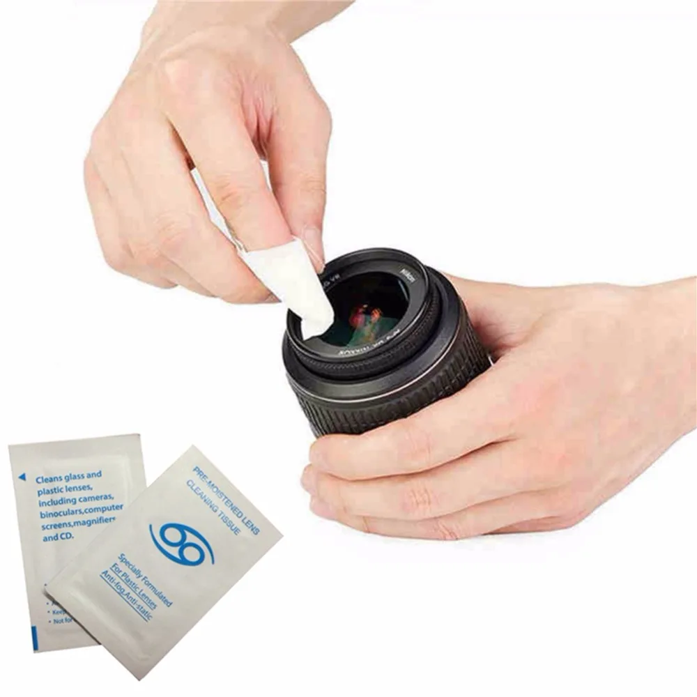 Produs 100 piece wet Lens Wipes Paper PreMoisten Disposable For Glasses