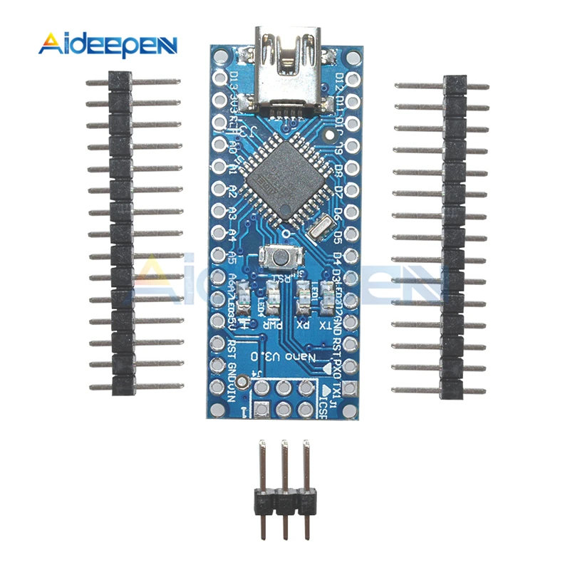 

1Set Mini USB Nano 3.0 Atmega328P-AU atmega328 Microcontroller for Arduino FT232 5V 16M Board Module With Pins