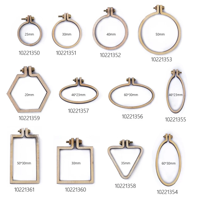 Mini Embroidery Hoop Wooden Embroidery Frame Small Hand Stitching Hoop  Cross Framing Hoop Wood Earring DIY