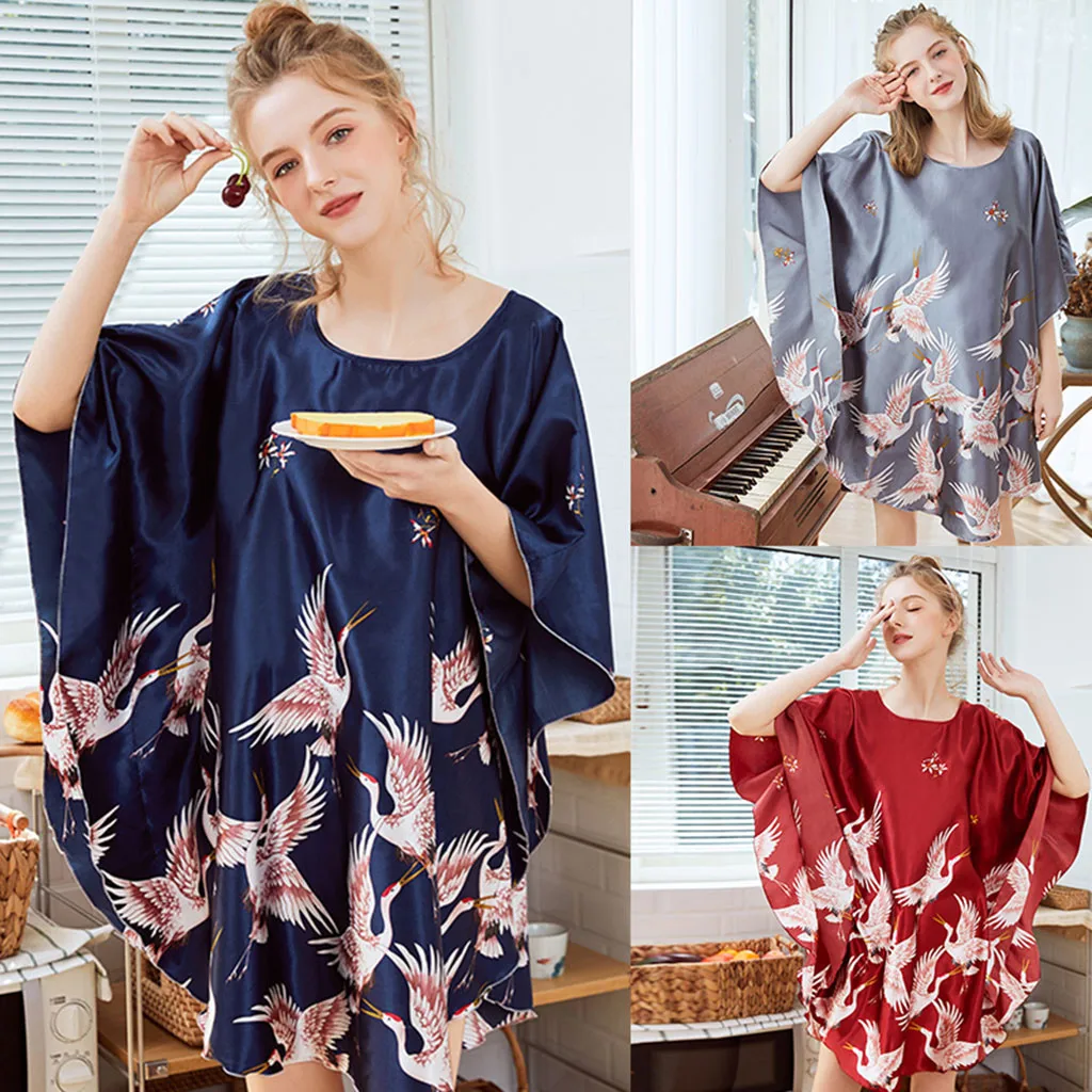 

Women Sleepwear Satin Nightdress Lingerie Underwear Nightdress W613