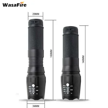 

Ultra Bright 1800 Lumen Lantern T6 Rechargeable Led Flashlight 5 Mode Zoomable AAA/18650/26650 Battery Torch for Hunting