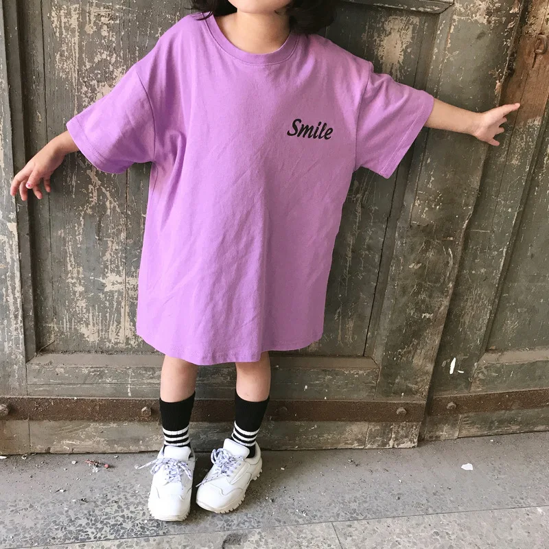 Item de Verão Camiseta com Grande Novo Menina Longa Sorriso Design 2020 16 High Quality Mamãe e Bebê