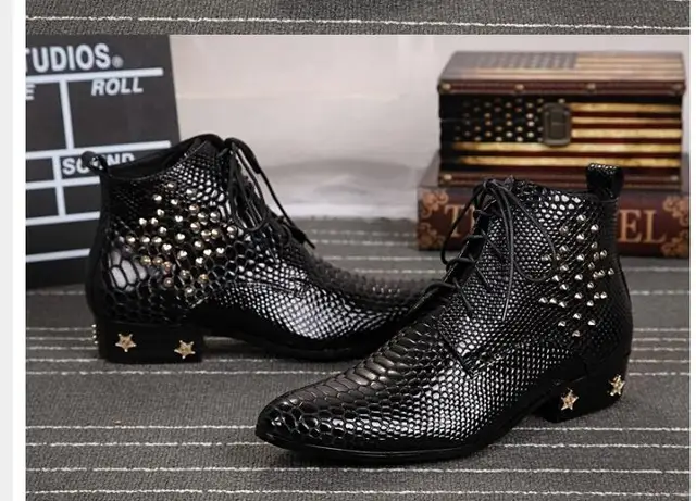 Cowboy Boots Dress Wedding Shoes Men 