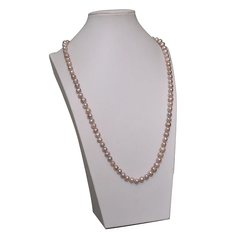

Hot-selling 8-9mm Nearround Pink Peals Making For Diy Noble Necklace 34inch For Female's Party H624
