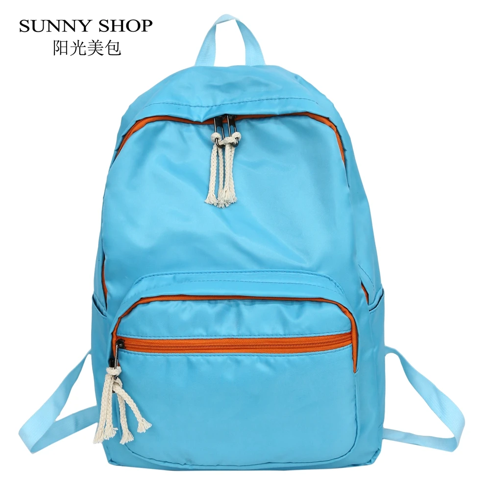 

Korean Fashion Nylon Bagpack Women Men College School Backpack Fit For 15.6" Laptop A4 Book Bag Big Travel Backpack Rucksack