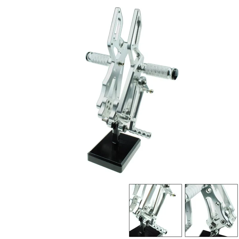 

CNC Aluminum Motorcycle Rear Adjustable Rear Sets Set Footrests For Aprilia RS125 4 t RS 125 2011-2016 2012 2013 2014 2015