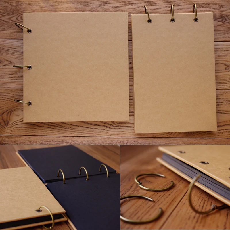 New-Diy-handmade-retro-pure-kraft-paper-cover-photo-album-loose-leaf-album-troqueladoras-scrapbooking-wedding