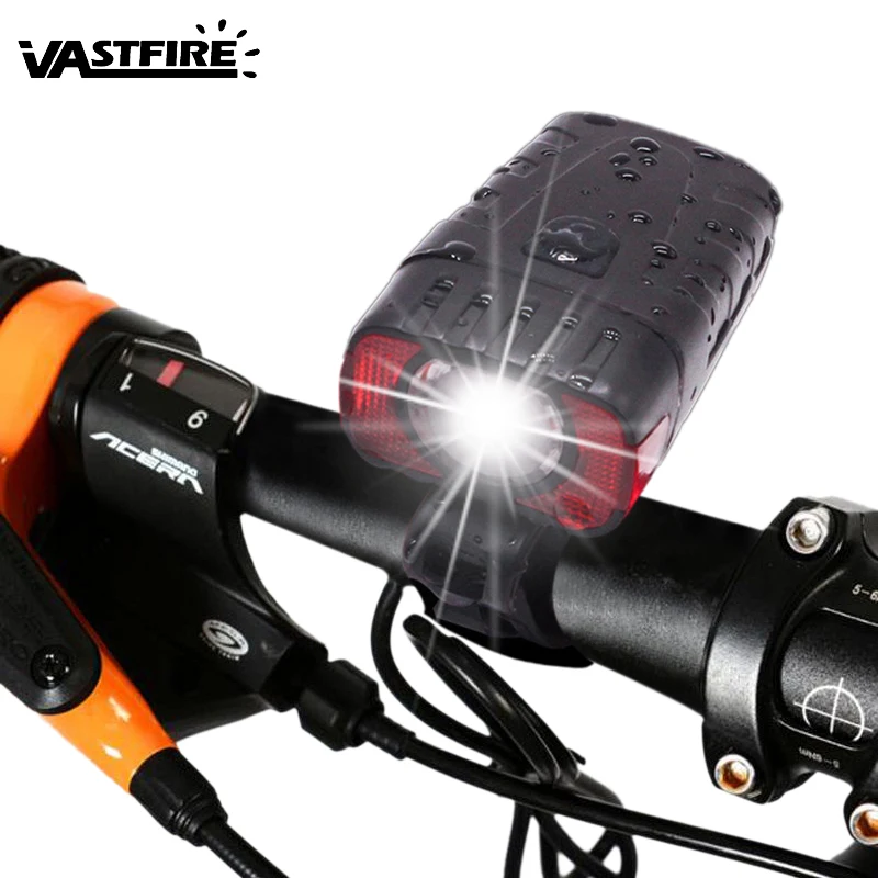 Waterproof Cycling Helmet Headlight 500 LM XPG LED Front USB Bike Light
