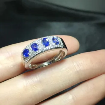 

Qi Xuan_Fashion Jewelry_Blue Stone Simple Elegant Woman Rings_S925 Solid Sliver Fashion Rings_Manufacturer Directly Sales