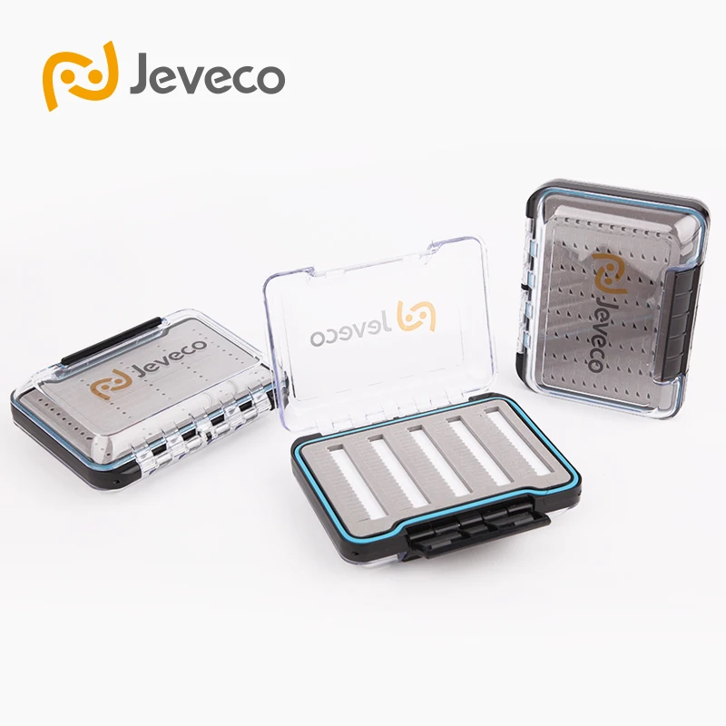 

Jeveco Brand JFB-007, 128*96*38mm Plastic Waterproof Double Side cover, Slit Foam inside, fly Fishing Box, Fishing Tackle Case