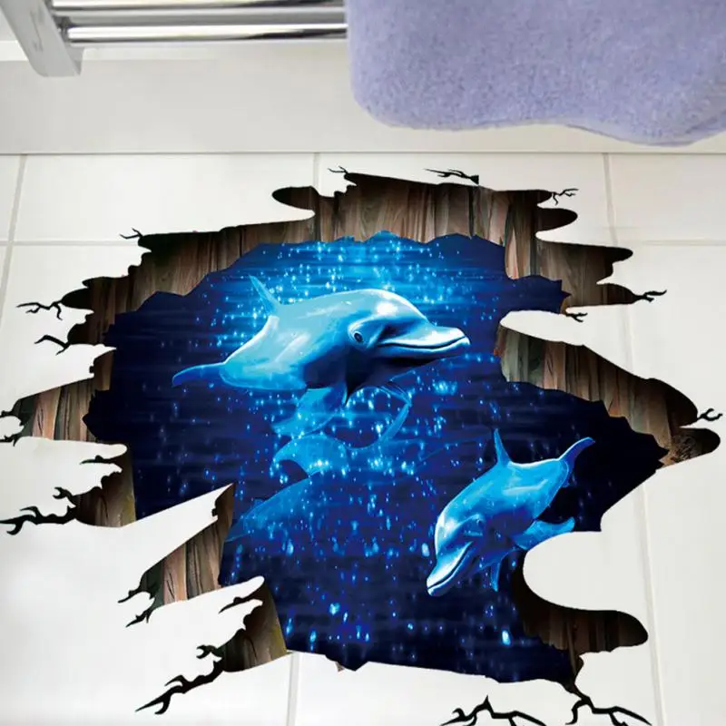 Aliexpress.com : Buy 60*90cm 3D Dolphin Ocean Sea Wall Sticker Decal