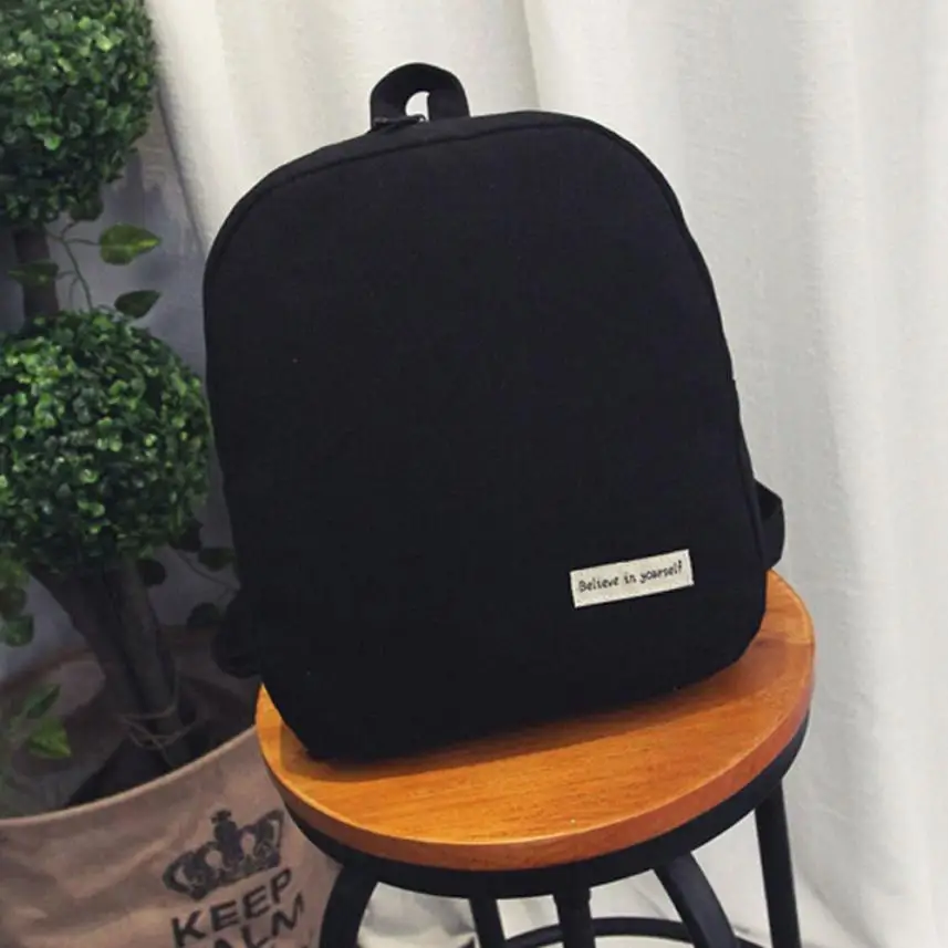 Chica de lona bolsa de Mini sólido bolso mochila mujeres, mochila Mochilas femenina