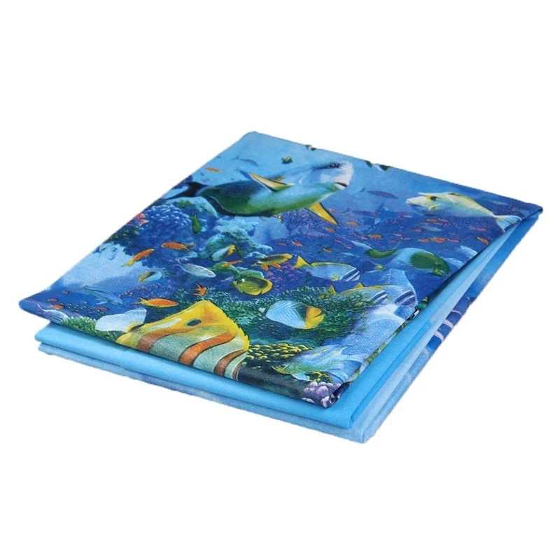 

SeaLife Waterproof Fabric Shower Curtain for bathroom Sanitary Ware Suite Light Blue with 12 Hooks cortinas de 180*180cm AA