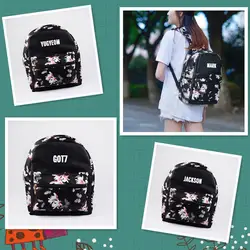 KPOP GOT7 корейской версии студент рюкзак ПУ мешок цветок Модные Джексон kanken ita мешок мини-рюкзак женщины рюкзак
