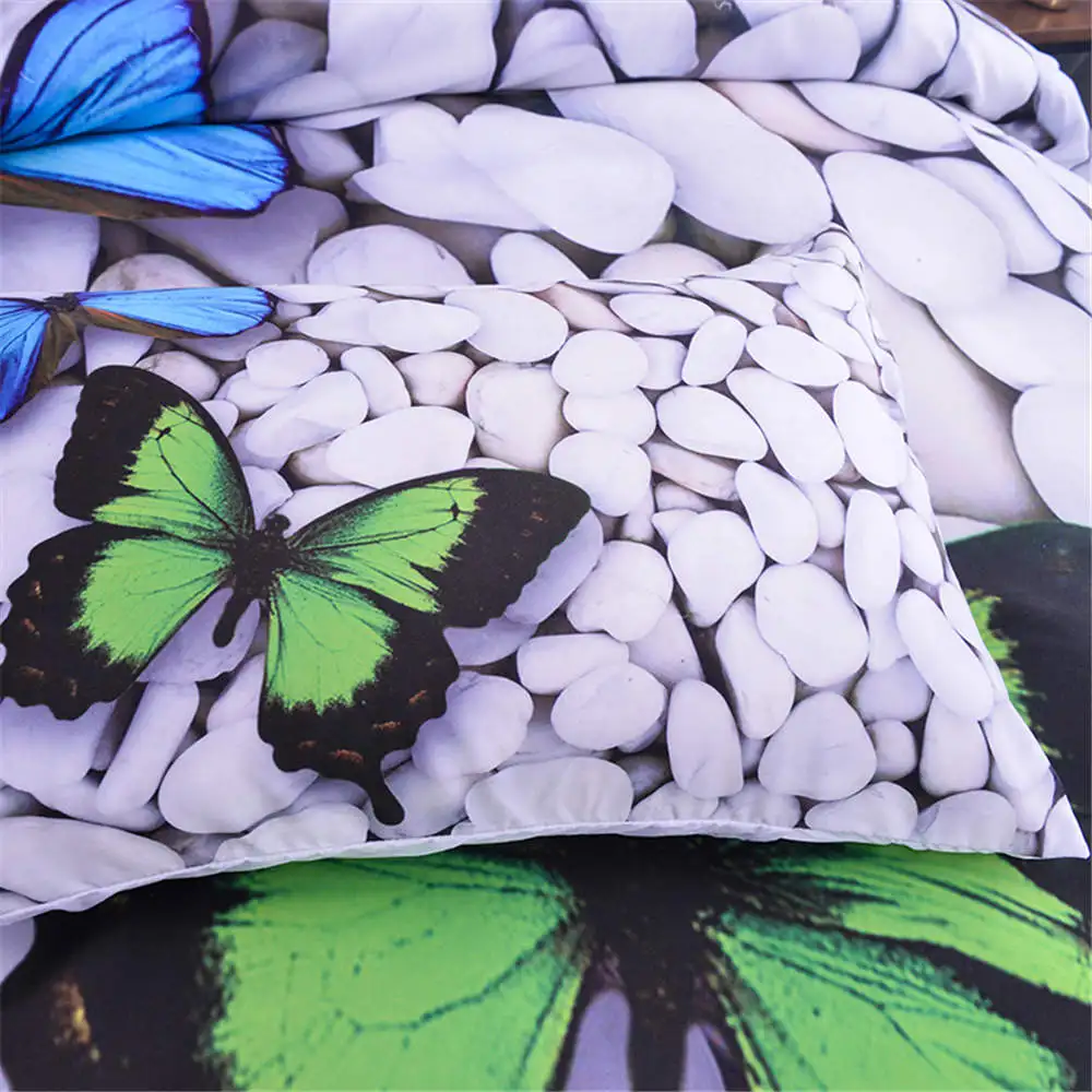 ZEIMON 3D комплект мягкого постельного белья бабочки булыжник печатных 2/3 шт. Набор полиэстер домашний текстиль постельное белье