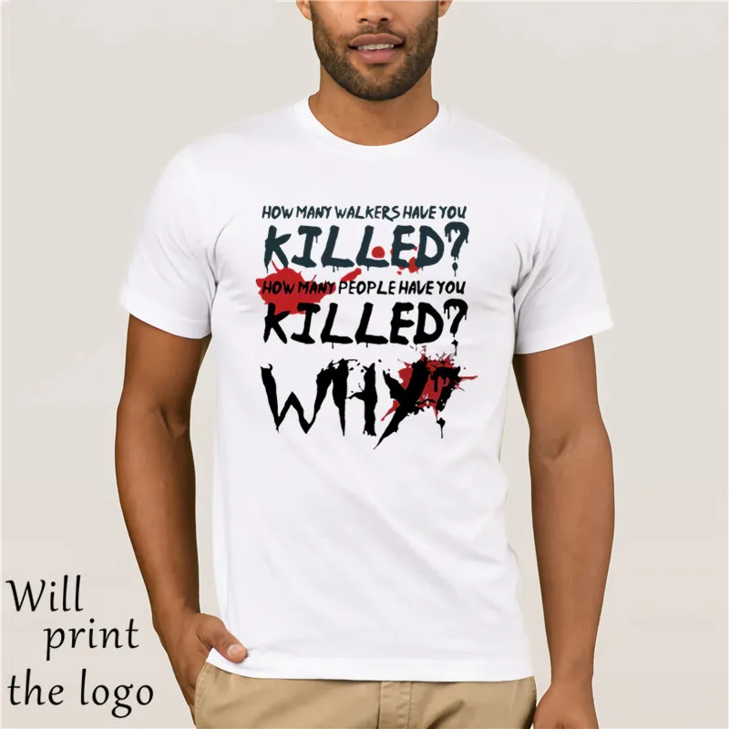 HOW MANY WALKERS HAVE YOU KILLED ZOMBIE MENS T SHIRT T Shirts AliExpress