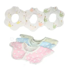 Детский 360 градусов гриб шесть нагрудник цветы хлопок марля двойная темная Пряжка ATRQ1196