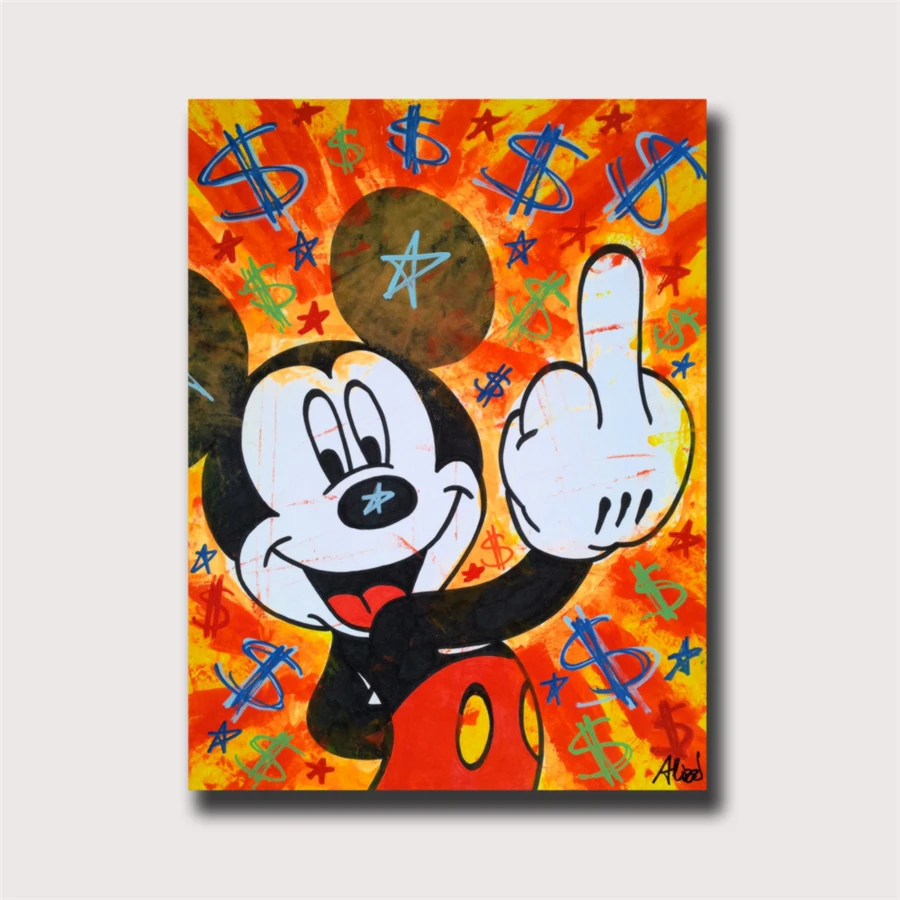 Alec Monopolys Микки HD Wall Art Холст с печатью постера живопись декоративная картина для