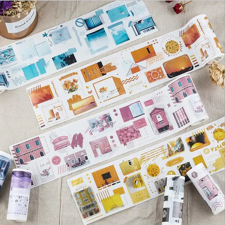 New ultra wide writing hand bag tape Color photo series with release