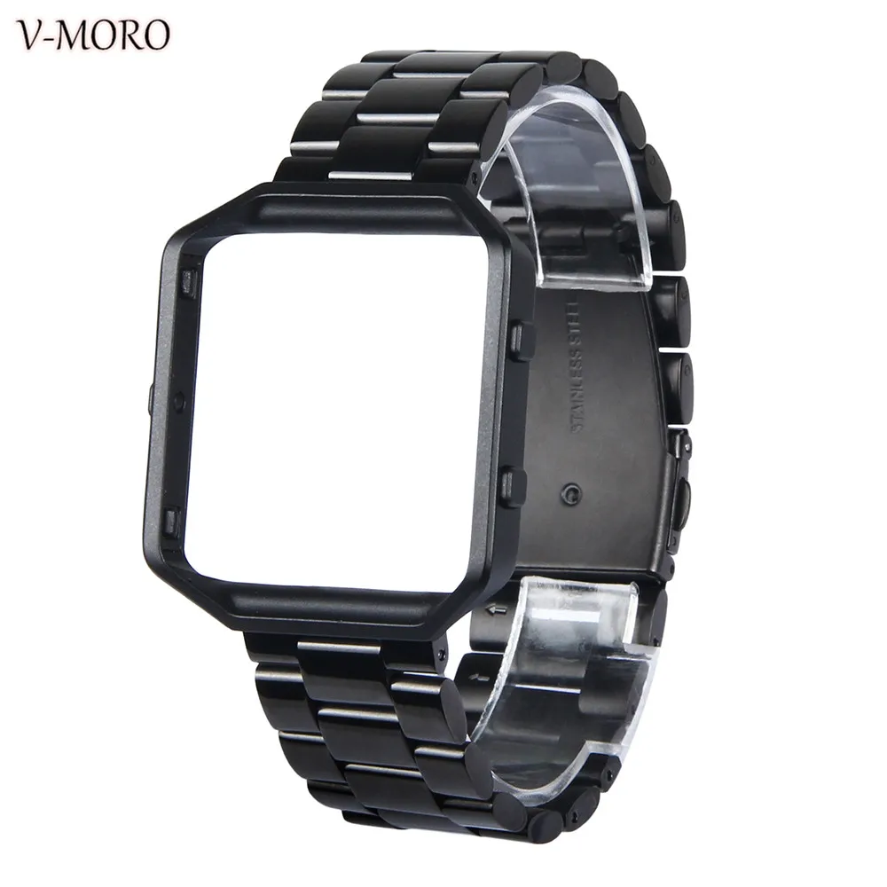 V MORO 2017 Newest For Fitbit Blaze Bands Stailess Steel Watch Band