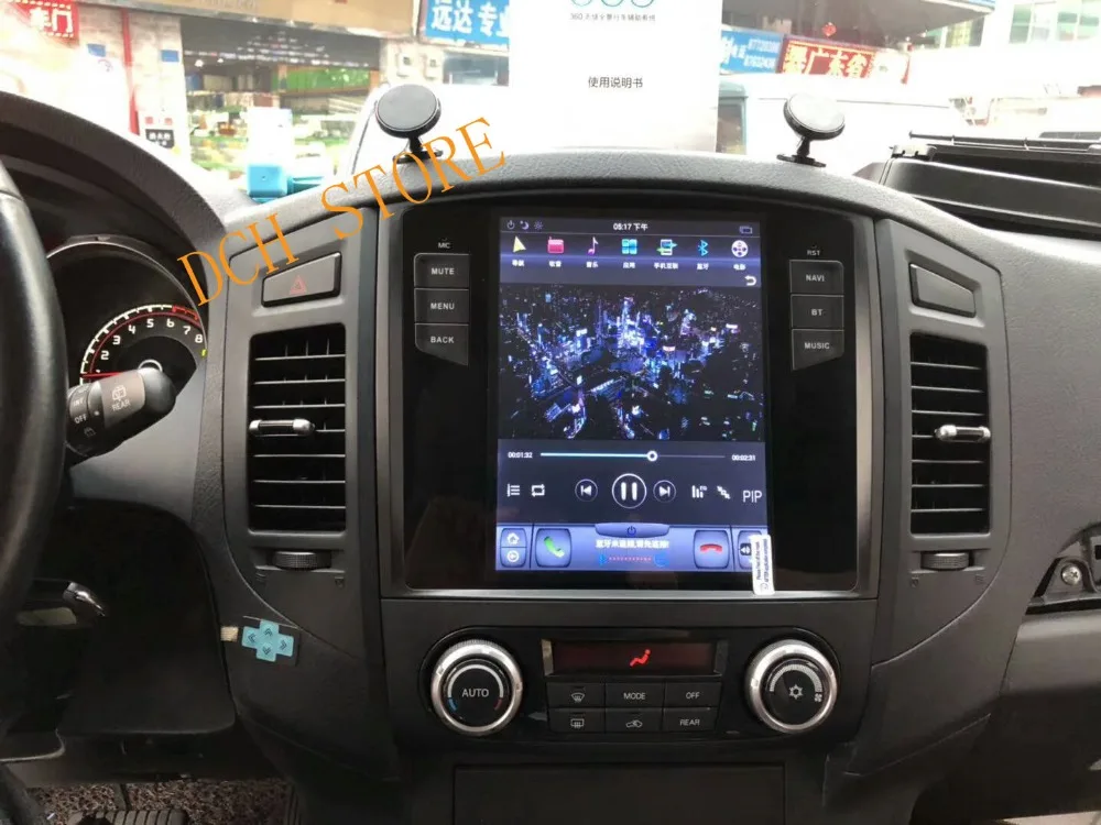 10 4 дюймов Tesla стиль Android 8 1 автомобильный DVD GPS плеер для MITSUBISHI pajero V97 V93 2006 2016 Shogun