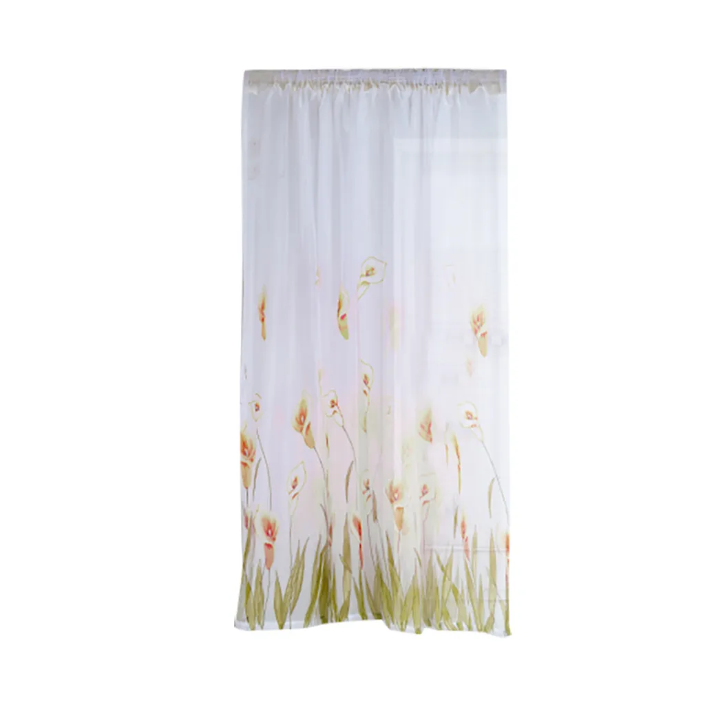 

Gacsidy Store 1Pcs 100Ч130cm Curtain Tulle Window Curtain Drape Panel Sheer Scarf Valances Modern bedroom Living Room Curtains