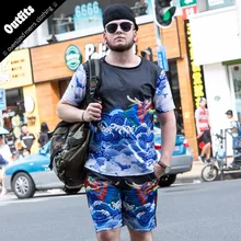 Для мужчин s Фитнес спортивный костюм летний комплект Повседневное из 2 предметов спортивные костюмы Для мужчин шорты комплекты Футболки+ шорты и пиджаки свободный крой спортивные костюмы человек