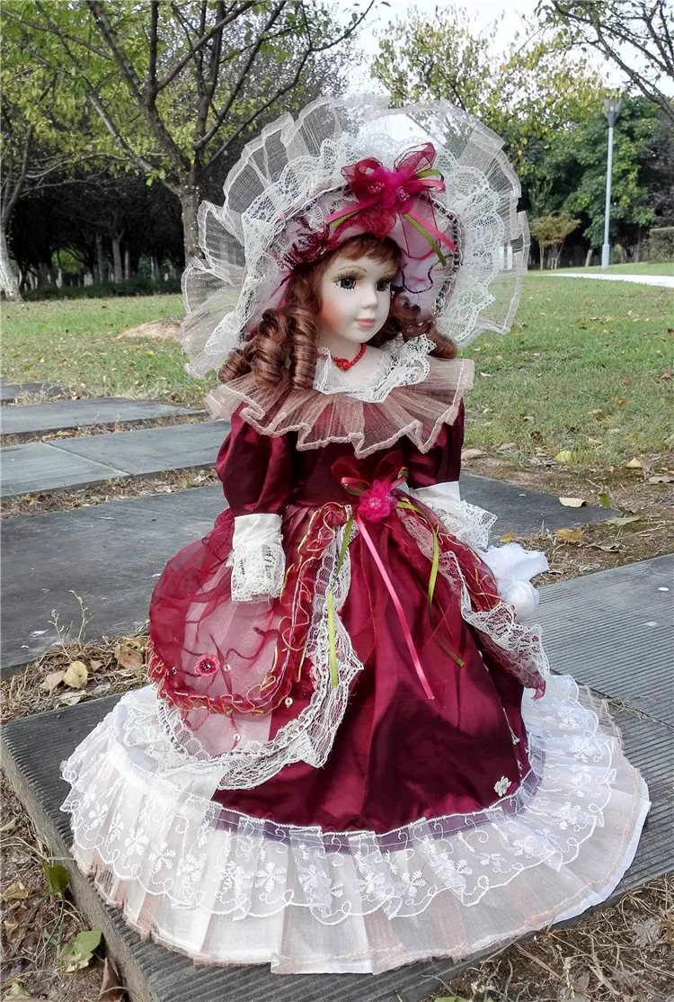 Горячая Распродажа 41 см Европейский Стиль Виктория стиль Россия керамическая Классическая кукла благородная фарфоровая кукла высокое качество игрушка подарок для девочки 14