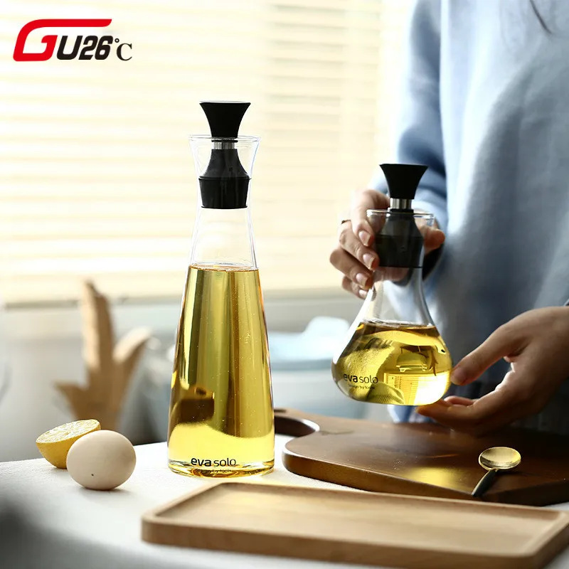 Online 250 ml 500 ml caliente cocina asistente alta borosilicato vidrio dispensador de aceite botellas pueden almacenaje con vertedor Caño salsa