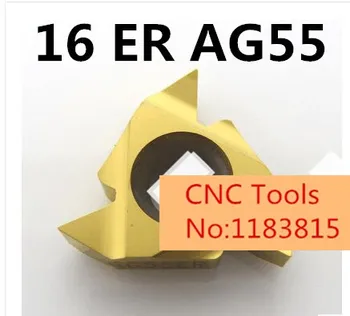 

10pcs 16ER AG55 Threaded Inserts Indexable Tungsten Carbide Threading Lathe Inserts for Threaded Lathe Holder