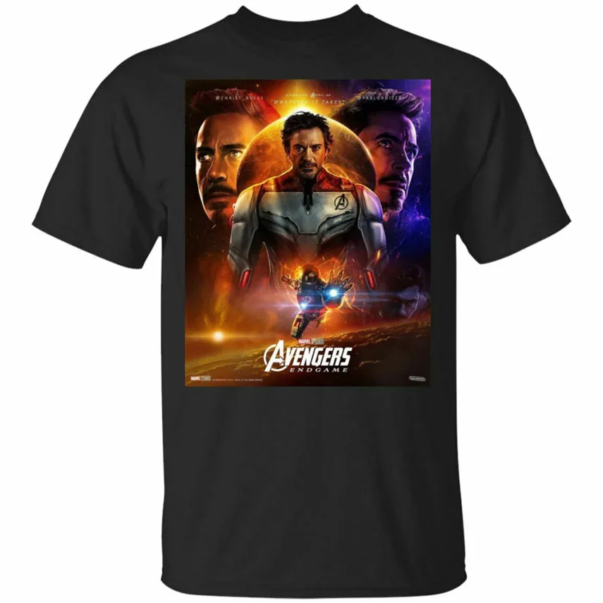 

Iron Man Tony Stark Marvel Avengers 4 Endgame New Posters T-Shirt Men-Womens Summer Style Casual Wear Tee Shirt