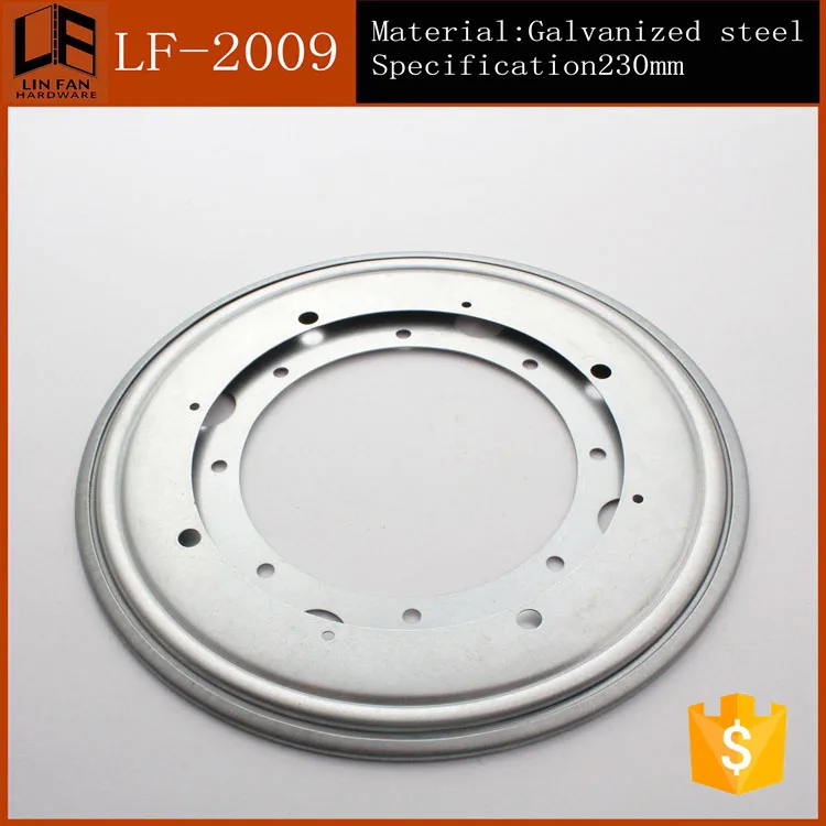180 degree memory return swivel plate/9 inces ball bearing swivel plate