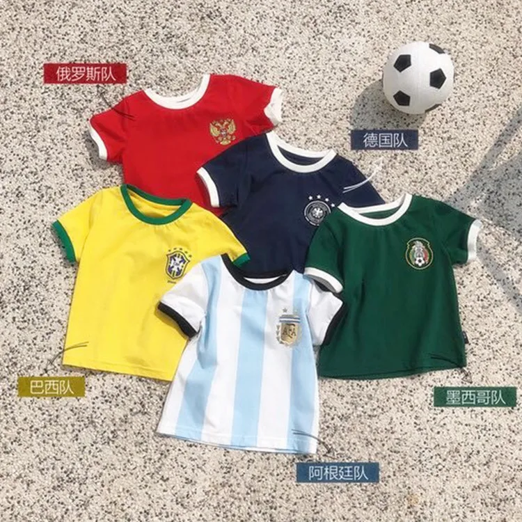 

Boys' summer clothes 2018 World Cup football shirt male child short sleeve T-shirt summer baby boys short-sleeved sport t-shirt