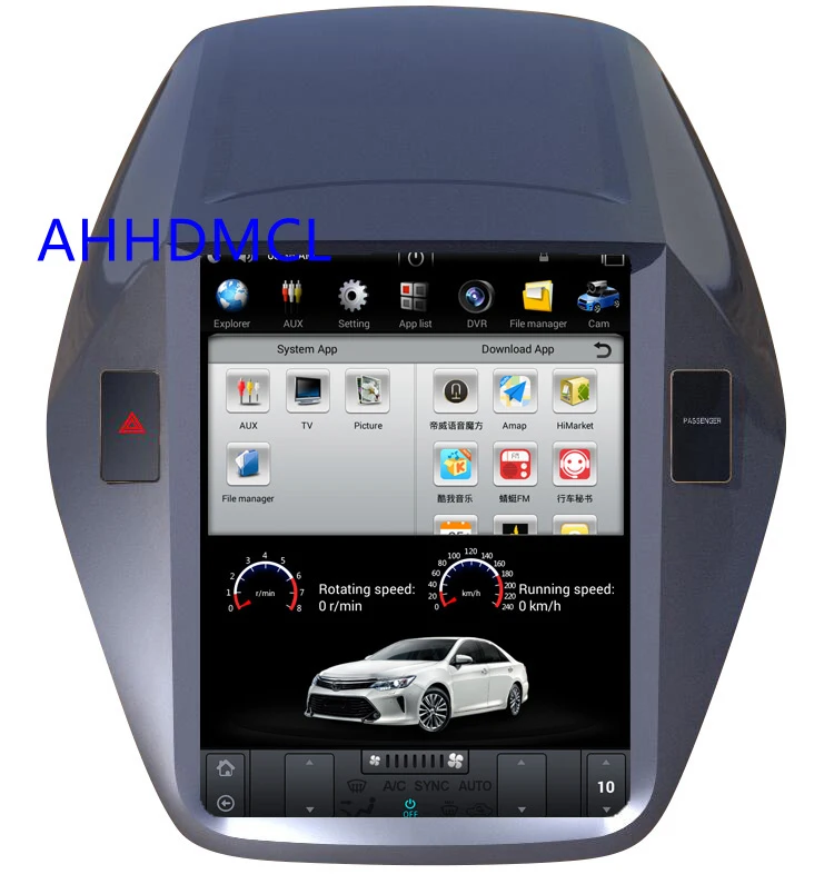 Автомобильный ПК PAD Tesla стиль мультимедийный плеер Android 7,1 gps для hyundai Tucson iX35 iX 2009 2010 2011 2012 2013