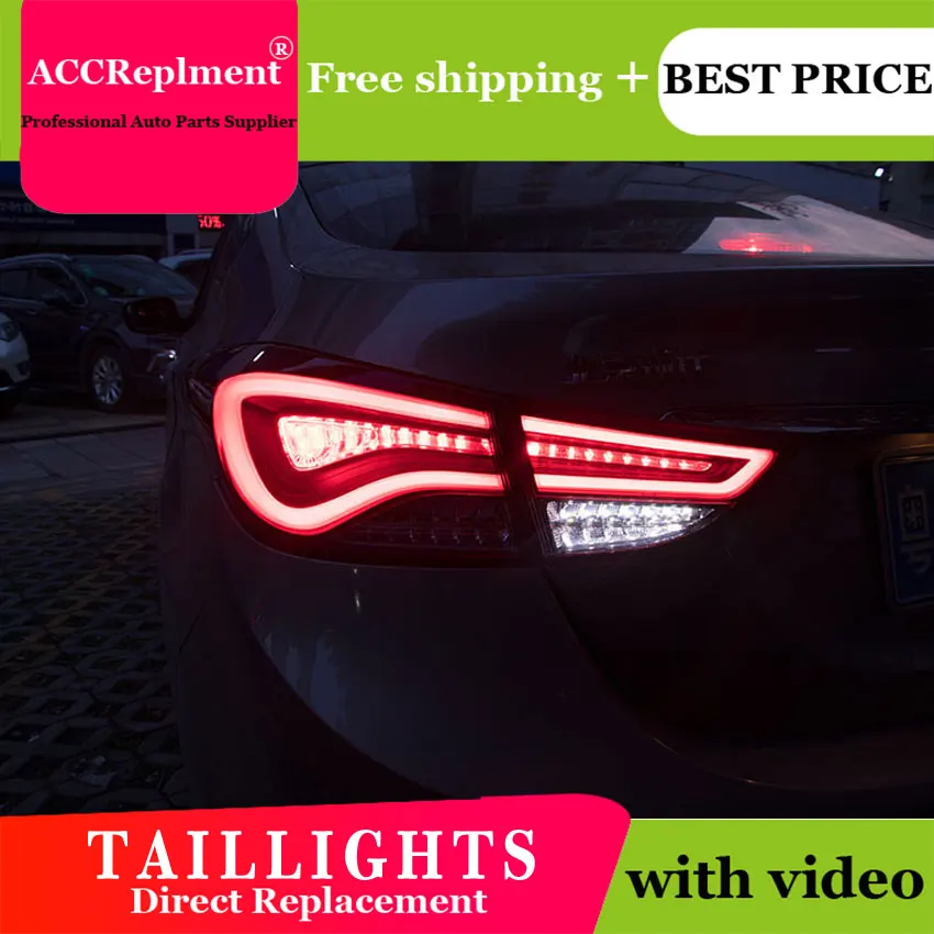 

4PCS Car Styling for Hyundai Elantra Taillights 2011-2014 for Elantra LED Tail Lamp+Turn Signal+Brake+Reverse LED light
